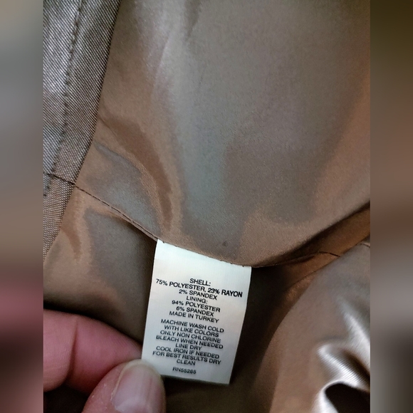 **SOLD** Express Design Studios Tan Straight Pencil Skirt Sz 4 A Line - Picture 5 of 5
